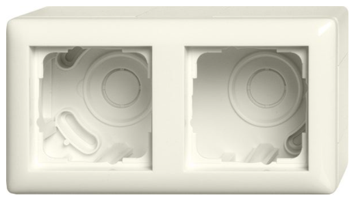 GIRA AP-Gehäuse 2-fach+Rahmen Standard 55 cremeweiß 006201