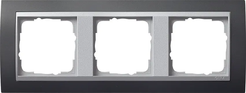 GIRA Rahmen Anthrazit 3-fach 021381