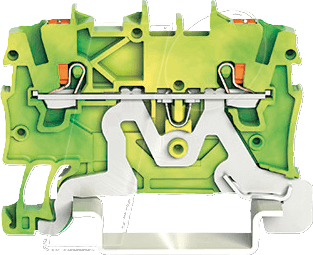 WAGO 2-Leiter Schutzleiter Durchgangsklemme 0,25-1,5 mm² 2001-1207 VPE=10
