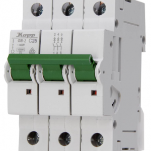 KOPP Leitungsschutzschalter C 25A 10kA 3pol 7225.3100.4