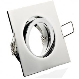 SCHAUM Alu-Einbaustrahler chrom eckig 855474