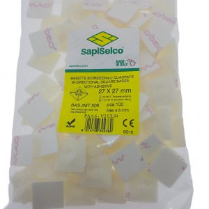 SAPISELCO Zweiseitige quadratische Sockel selbstklebend 27x27mm VPE 100