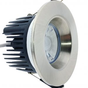 Downlight PICTOR 10W 3000K oder 4000K 38° 800lm IP65 DA68mm mit Blende in Weiss oder Aluminium gebürstet