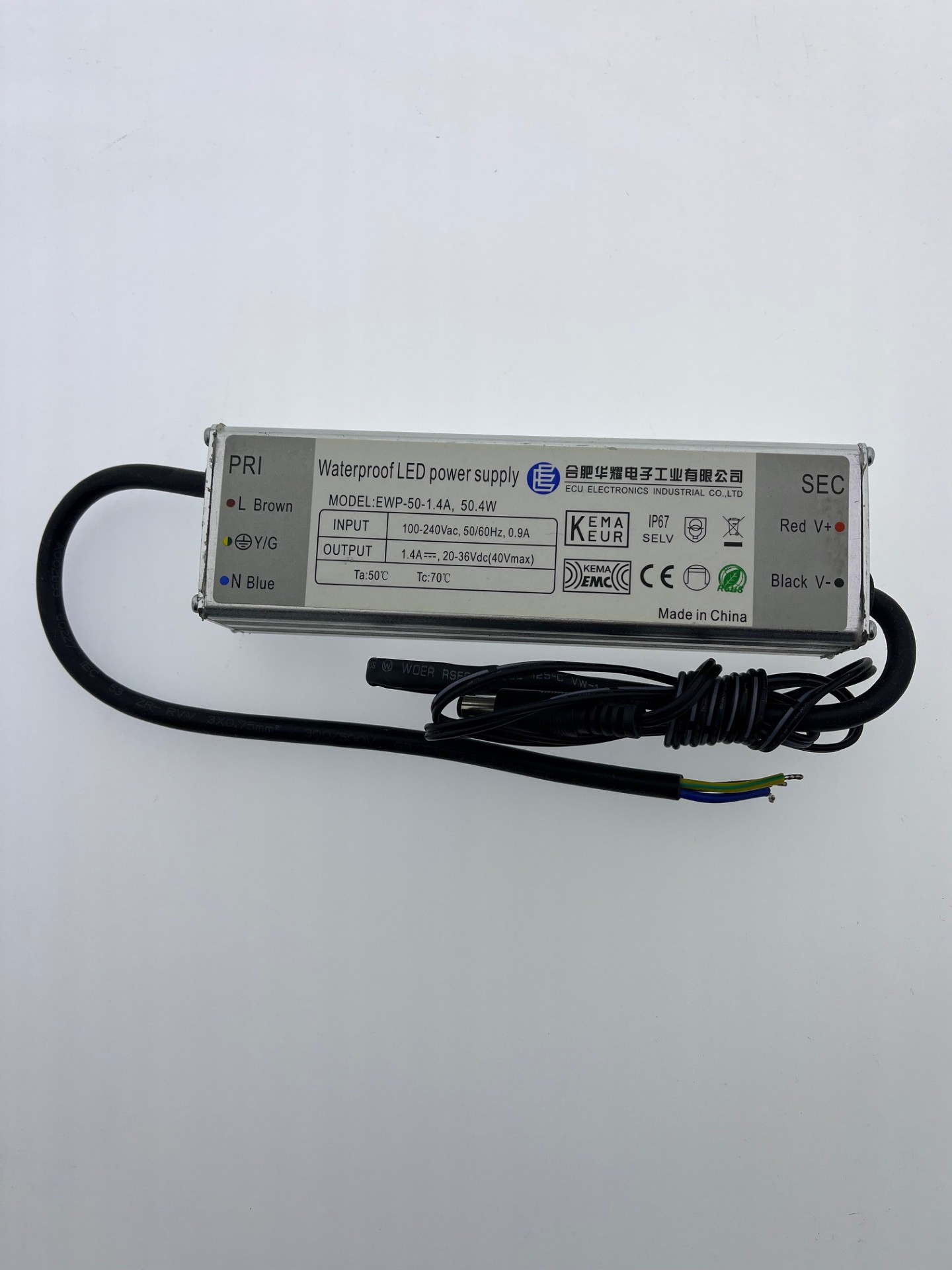 ECU Electronics LED-Treiber LRC1400-30WGE-5D 1400mA 40W 20-36VDC ...