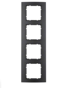 BERKER/HAGER Berker 10143005 Rahmen 4fach B.3 Alu. schwarz/anthrazit 10143005
