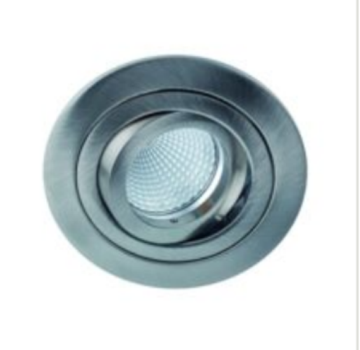 RUTEC Einbaustrahler 360° drehbar für MR16 - Eisen gebürstet - VPE 2