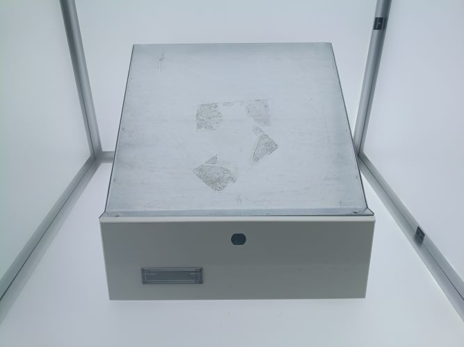 SSS Siedle, Durchwurfbriefkasten, weiß, für Mauereinbau